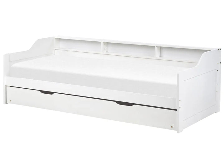 Trundle Bed Pine Wood 90 x 200 cm (EU Single) White Erlom