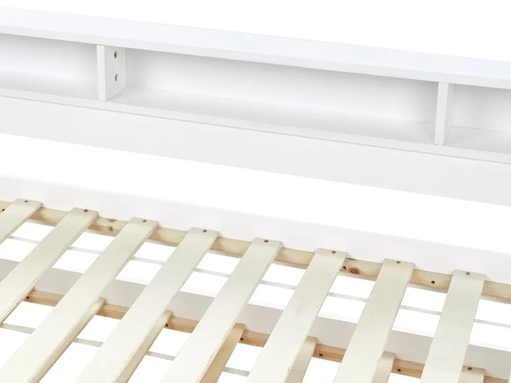 Trundle Bed Pine Wood 90 x 200 cm (EU Single) White Erlom