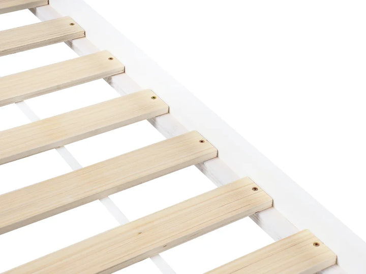 Kids Bed House Pine Wood 90 x 200 cm (EU Single) with Storage White Maranto