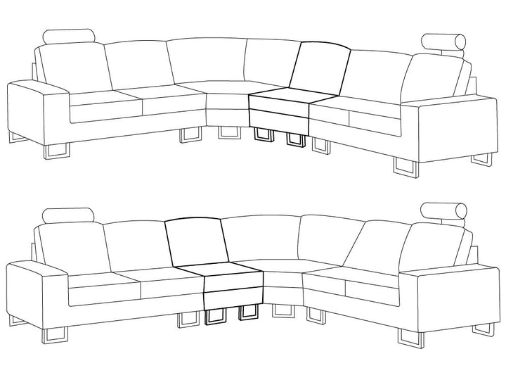 Stockholm Left Hand Corner Fabric Sofa Beige