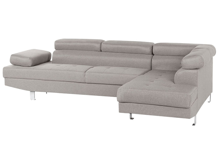 Norrea Left Hand Corner Fabric Sofa Light Grey