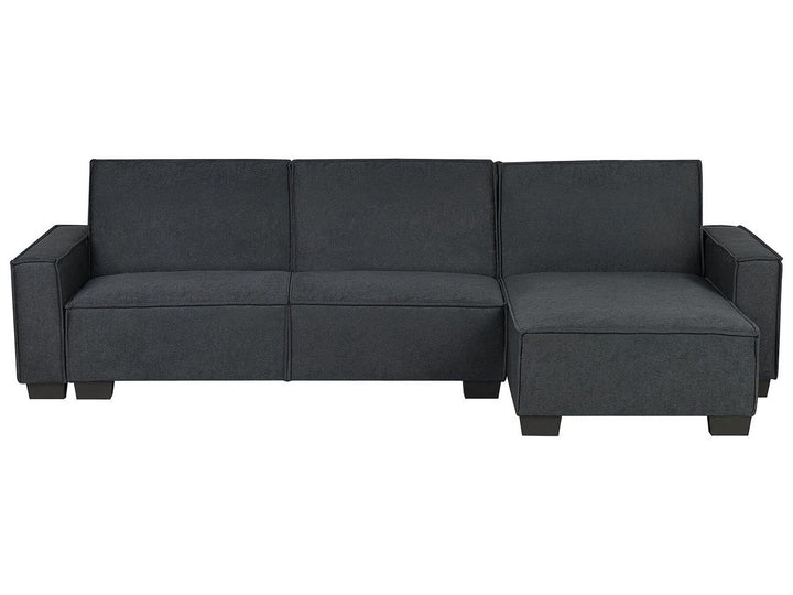 Romedal Left Hand Fabric Corner Sofa Bed Graphite Grey