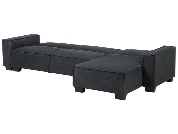 Romedal Left Hand Fabric Corner Sofa Bed Graphite Grey
