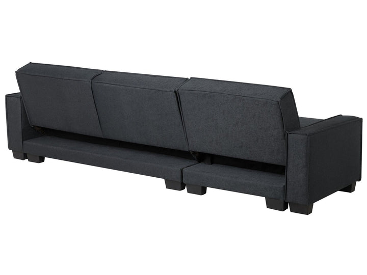 Romedal Right Hand Fabric Corner Sofa Bed Graphite Grey