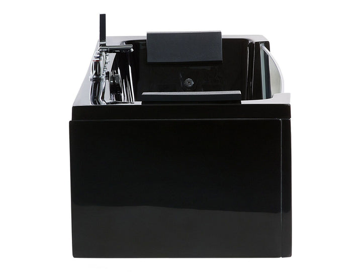 Whirlpool Bath with LED 1530 mm Black Samana