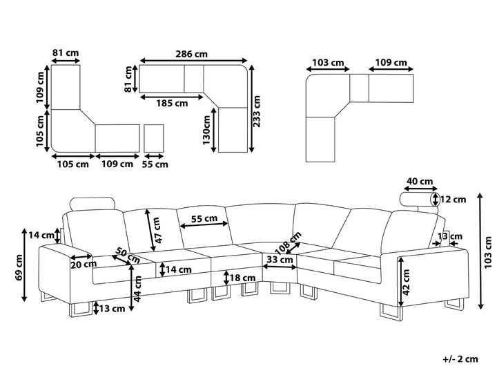 Stockholm Left Hand Corner Fabric Sofa Beige