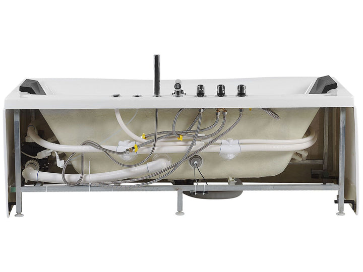 Whirlpool Bath with LED 1730 x 820 mm White Moor
