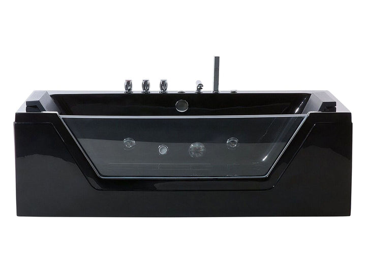Whirlpool Bath with LED 1530 mm Black Samana