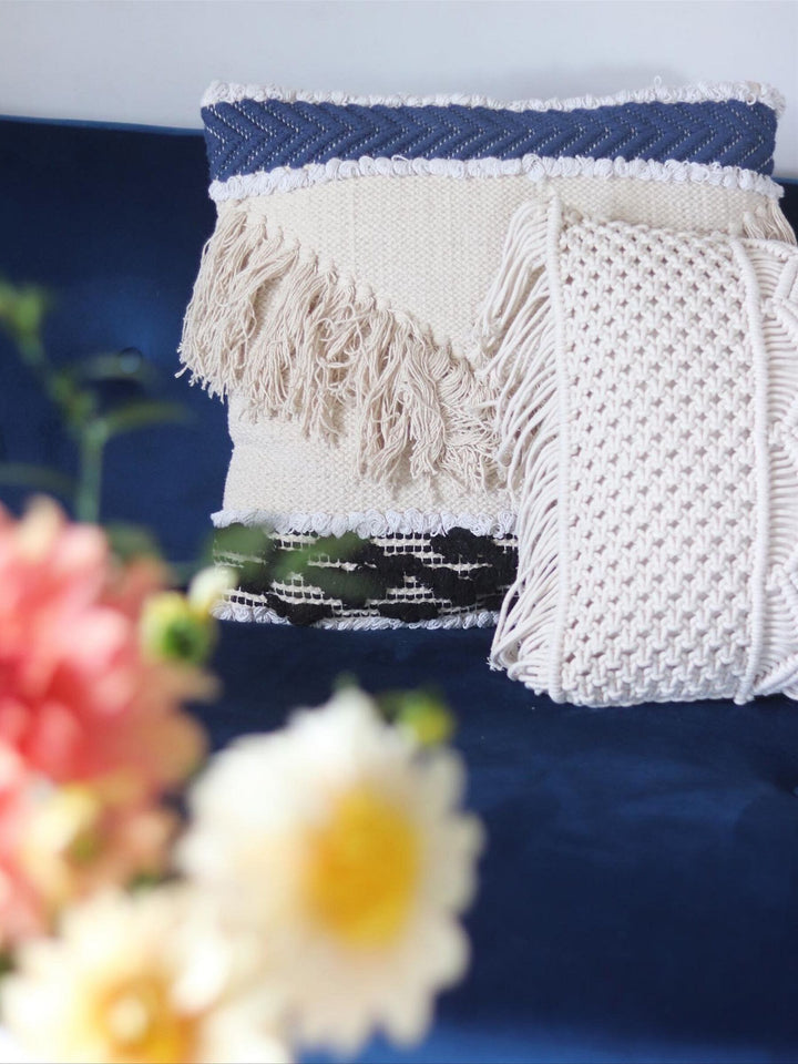 Vadso Corner Sofa Navy Blue Velvet Right Hand