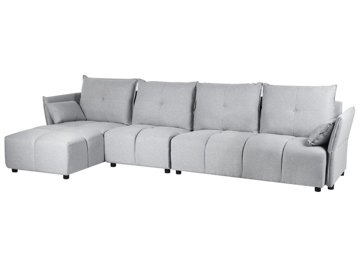 Tomra Right Hand Fabric Corner Sofa Light Grey