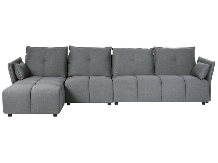 Tomra Right Hand Fabric Corner Sofa Dark Grey