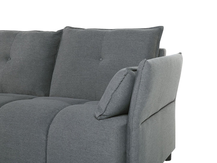 Tomra Right Hand Fabric Corner Sofa Dark Grey