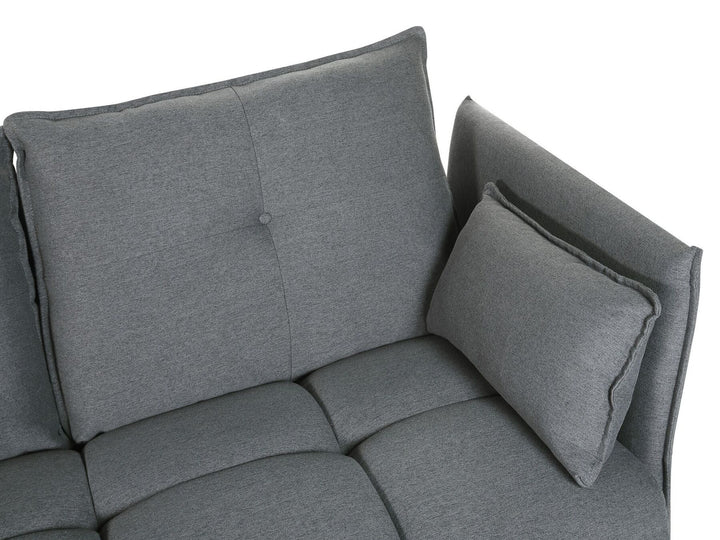 Tomra Right Hand Fabric Corner Sofa Dark Grey