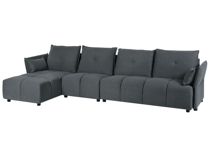 Tomra Right Hand Fabric Corner Sofa Graphite Grey