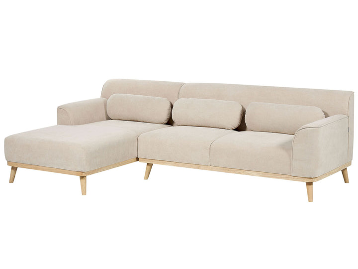 Simos Right Hand Jumbo Cord Corner Sofa Beige