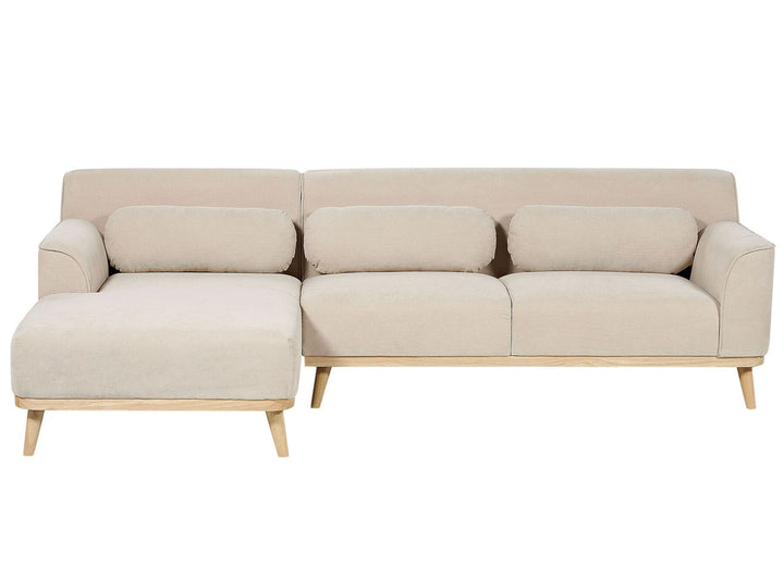 Simos Right Hand Jumbo Cord Corner Sofa Beige