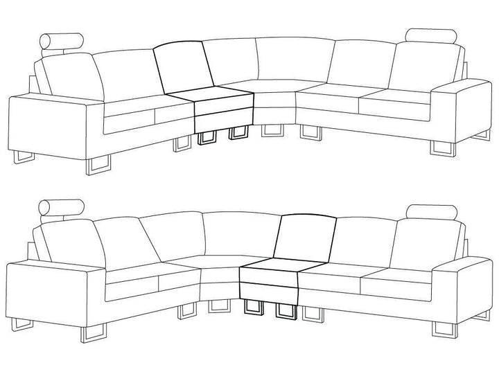 Stockholm II Right Hand Corner Leather Sofa Black