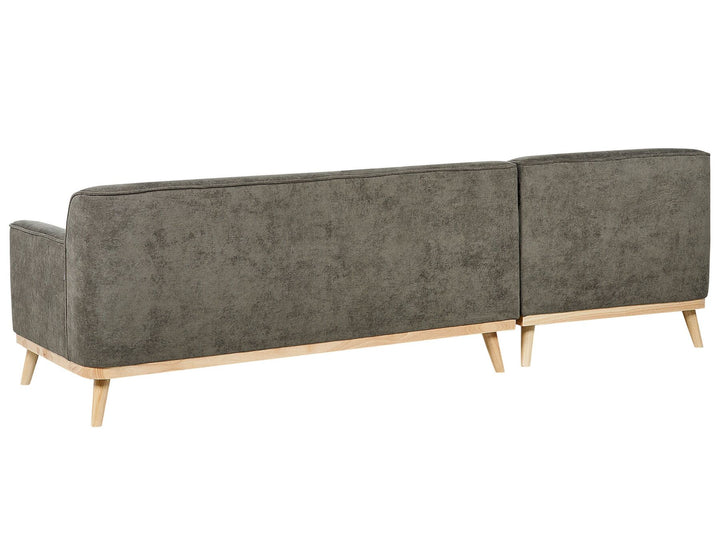 Simos Right Hand Jumbo Cord Corner Sofa Dark Green