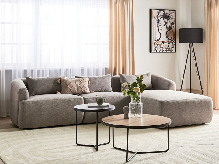 Svansele Left Hand Fabric Corner Sofa Taupe