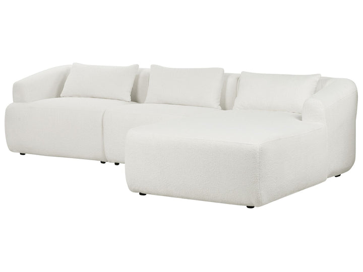 Svansele Left Hand Boucle Corner Sofa White