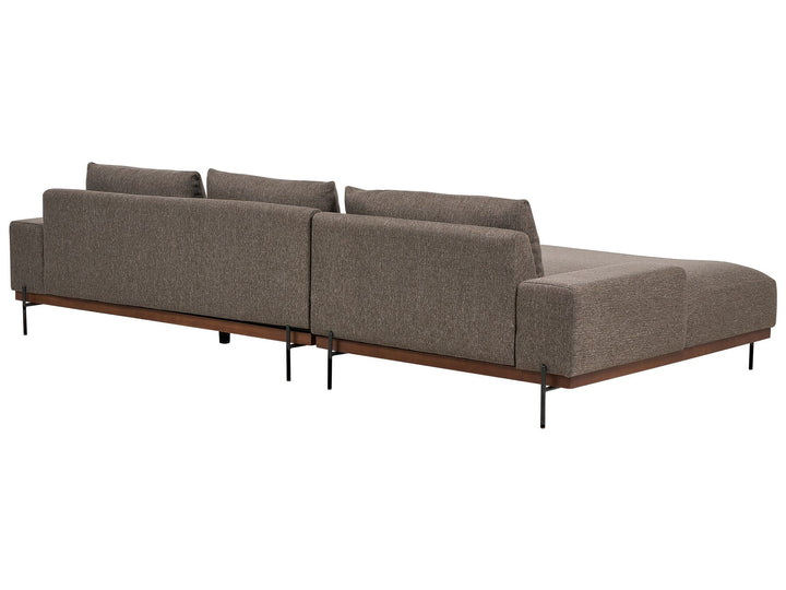 Mariferd Right Hand Corner Fabric Sofa Brown