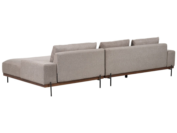 Mariferd Left Hand Corner Fabric Sofa Light Brown