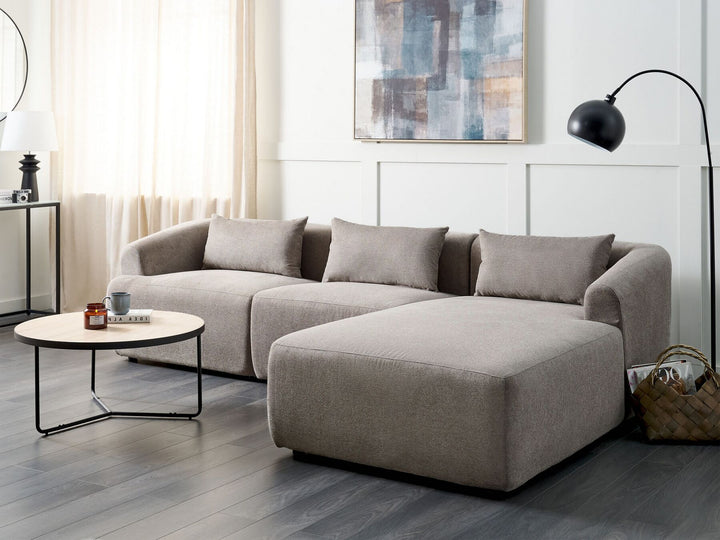 Svansele Left Hand Fabric Corner Sofa Taupe