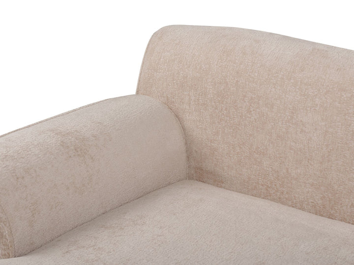 Simos Right Hand Chenille Corner Sofa Beige