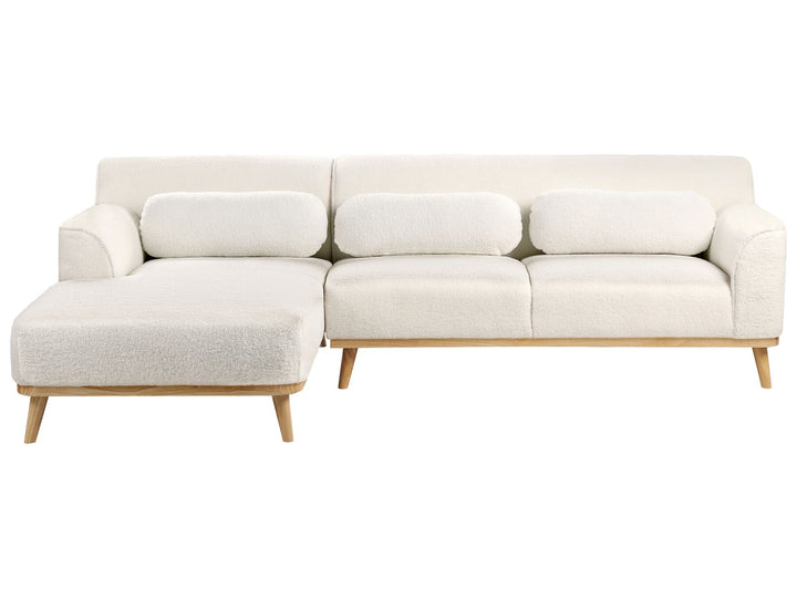Simos Right Hand Boucle Corner Sofa White