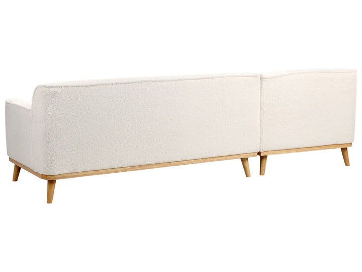 Simos Right Hand Boucle Corner Sofa White
