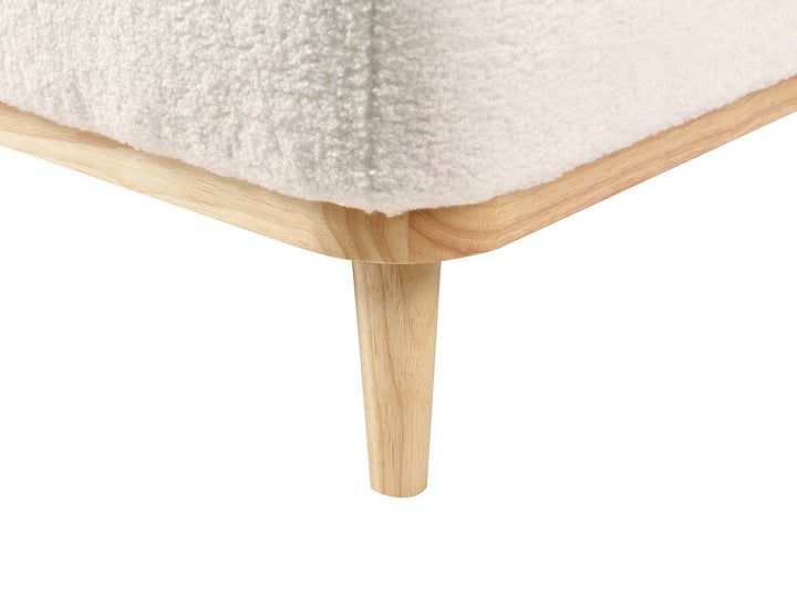 Simos Right Hand Boucle Corner Sofa White