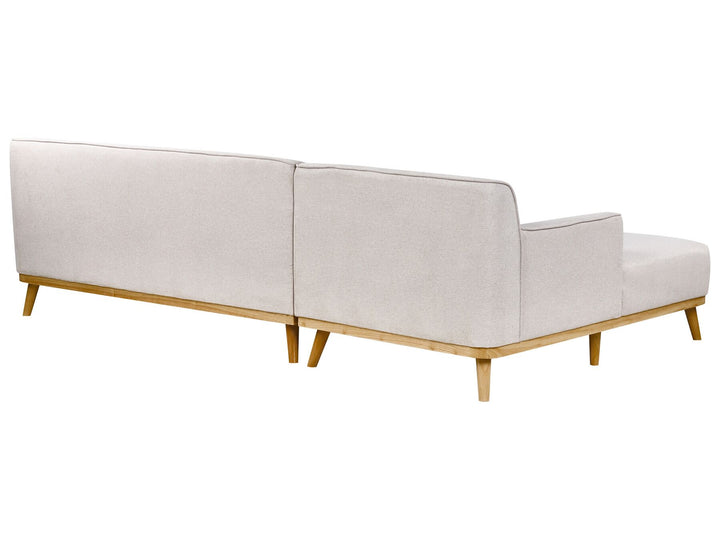 Simos Right Hand Fabric Corner Sofa Light Grey