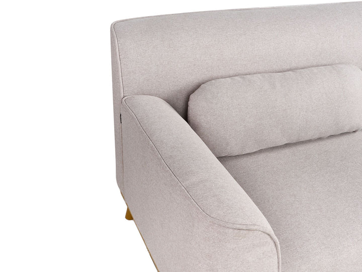 Simos Right Hand Fabric Corner Sofa Light Grey