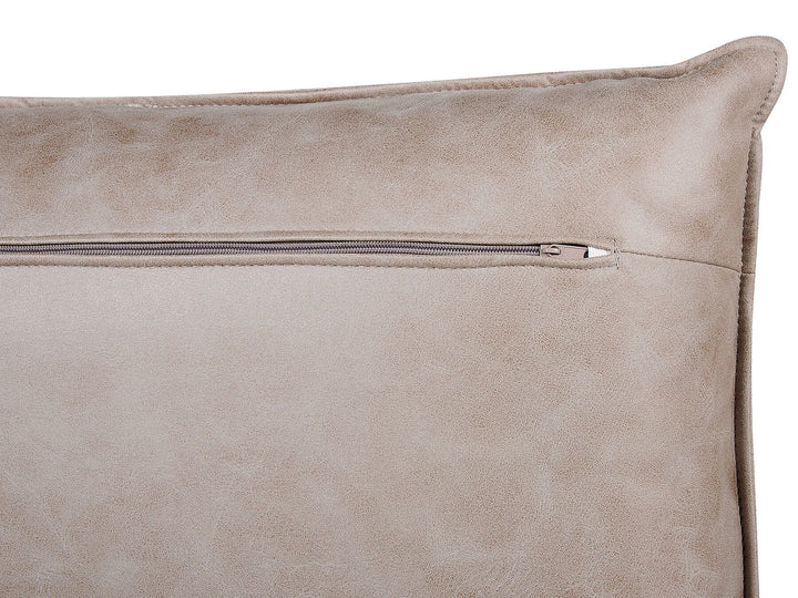 Gallo Right Hand Faux Suede Corner Sofa Light Brown