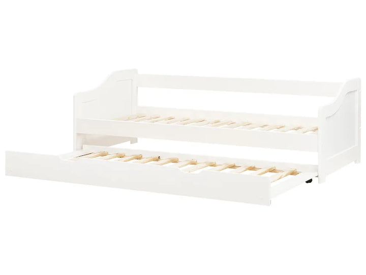 Trundle Bed Pine Wood  90 x 200 cm (EU Single) White Hinman