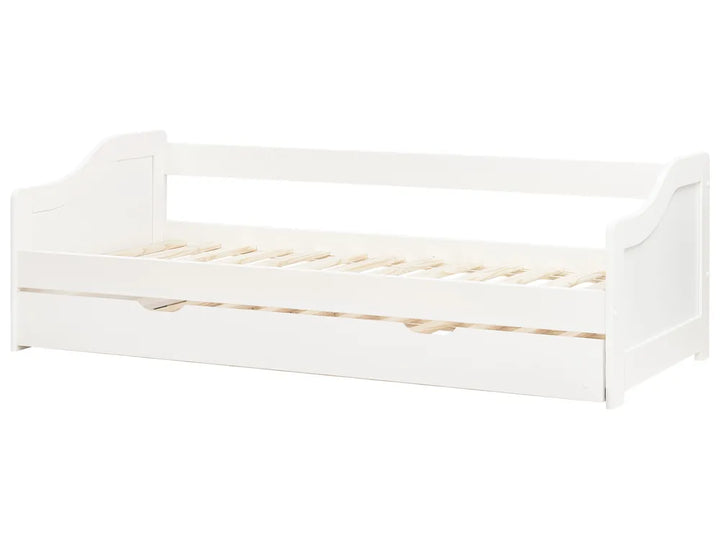 Trundle Bed Pine Wood  90 x 200 cm (EU Single) White Hinman