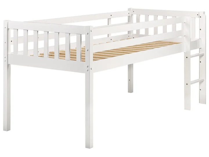 Mid Sleeper Bed Wood 90 x 200 cm (EU Single) White Lampley