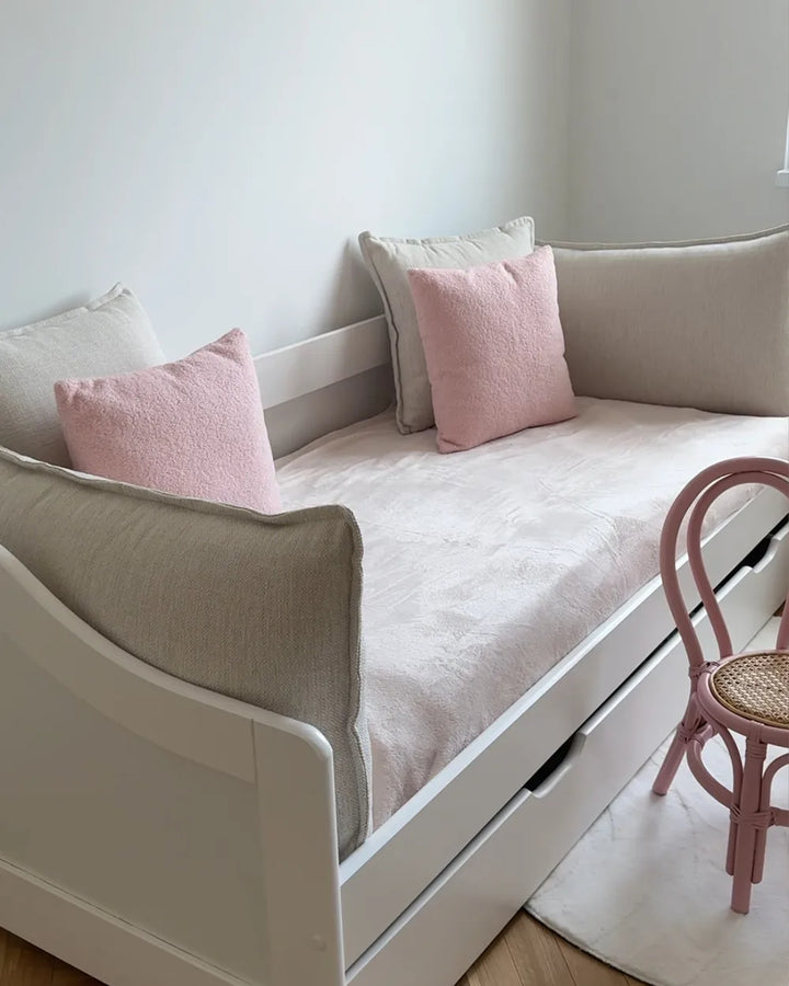 Trundle Bed Pine Wood  90 x 200 cm (EU Single) White Hinman