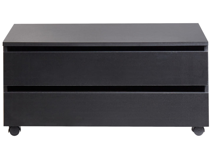 Bathroom Cabinet with Wheels 80 cm Black Teresina