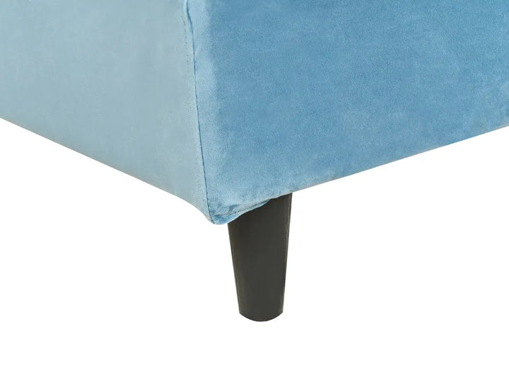 Bed Velvet 90 x 200 cm (EU Single) Light Blue Heiki