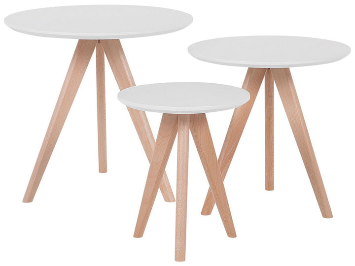Glennis Set of 3 Coffee Tables White