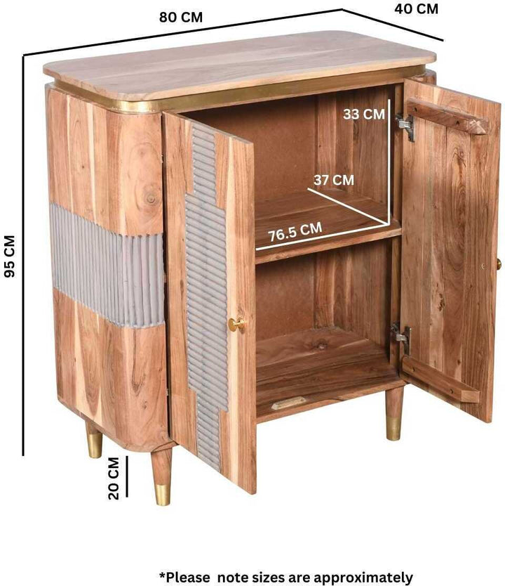 Wilton Acacia Wood 2 Doors Sideboard