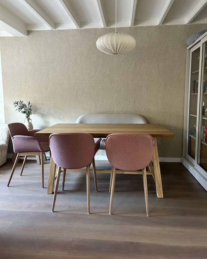 Dining Table 160 x 90 cm Light Wood Barnes