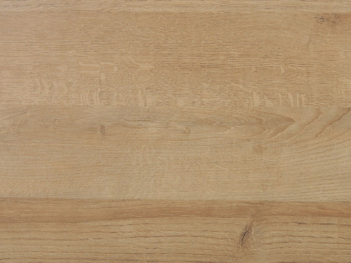 Belko Oval Dining Table 180 x 90 cm Dark Wood with Black