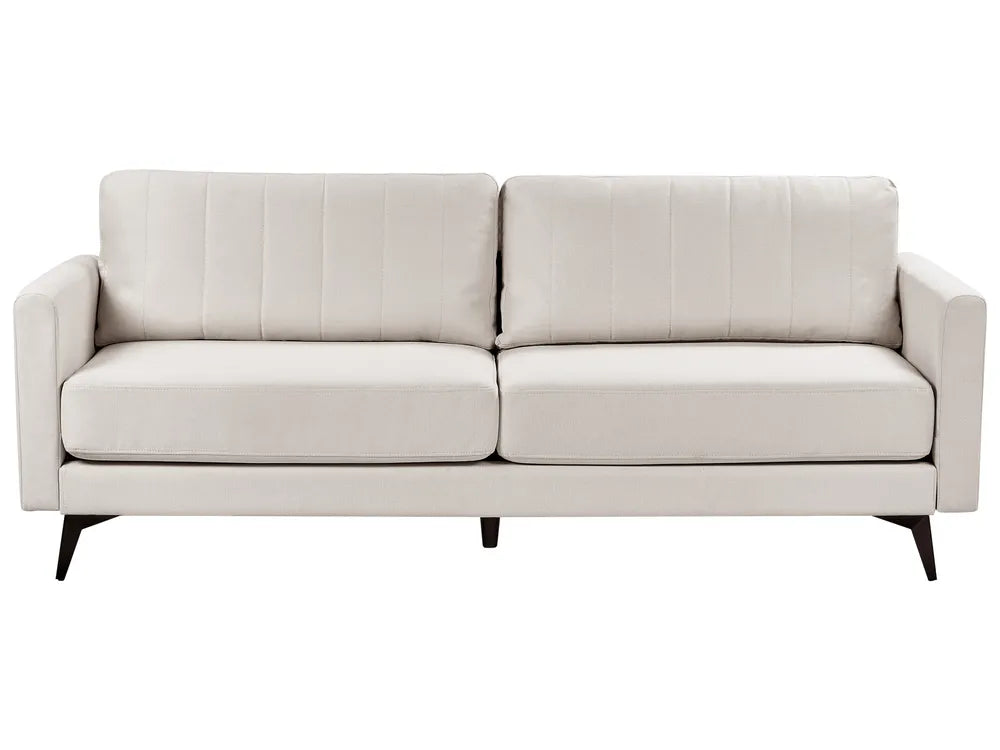 Light Beige Fabric 3 Seater Sofa for Modern Living Rooms | SOOXOS