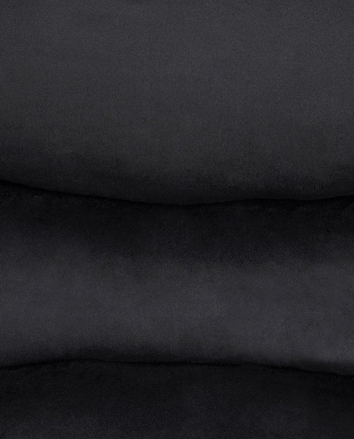 Recliner Chair With Footrest Velvet Black Gail