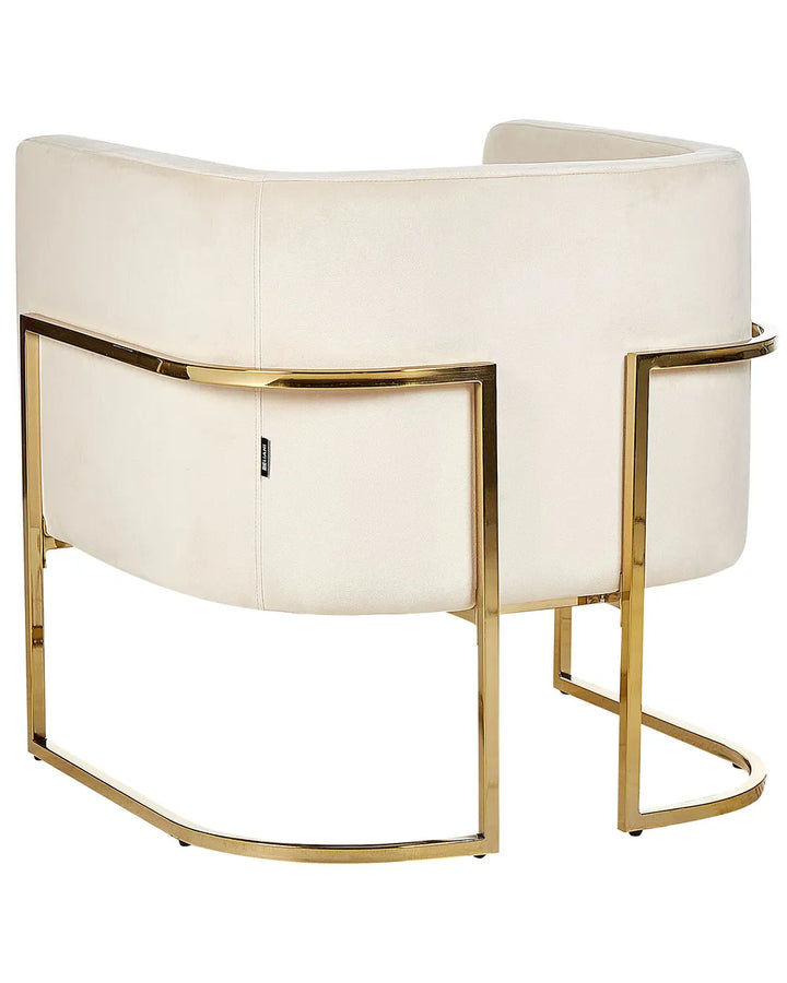 Armchair Velvet Light Beige Clancy