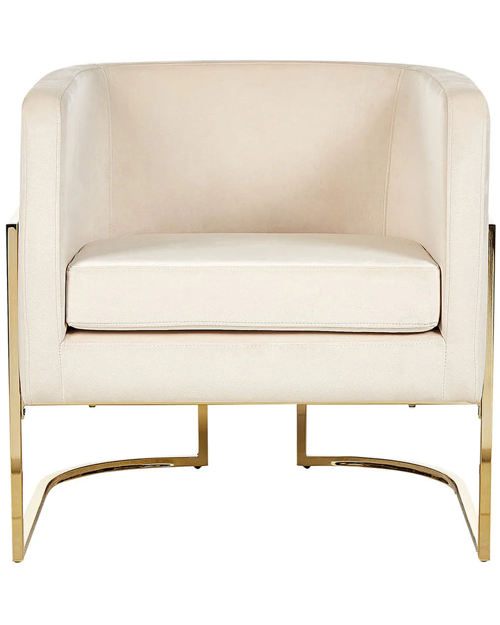 Armchair Velvet Light Beige Clancy