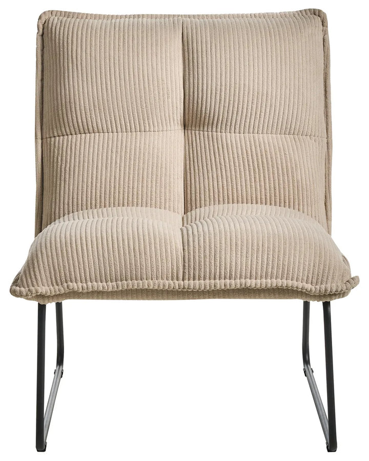 Set of 2 Armchairs Corduroy Beige Esly