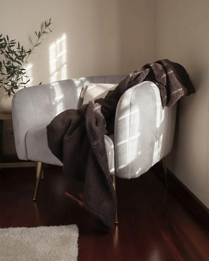 Armchair Velvet Light Grey Hendrix